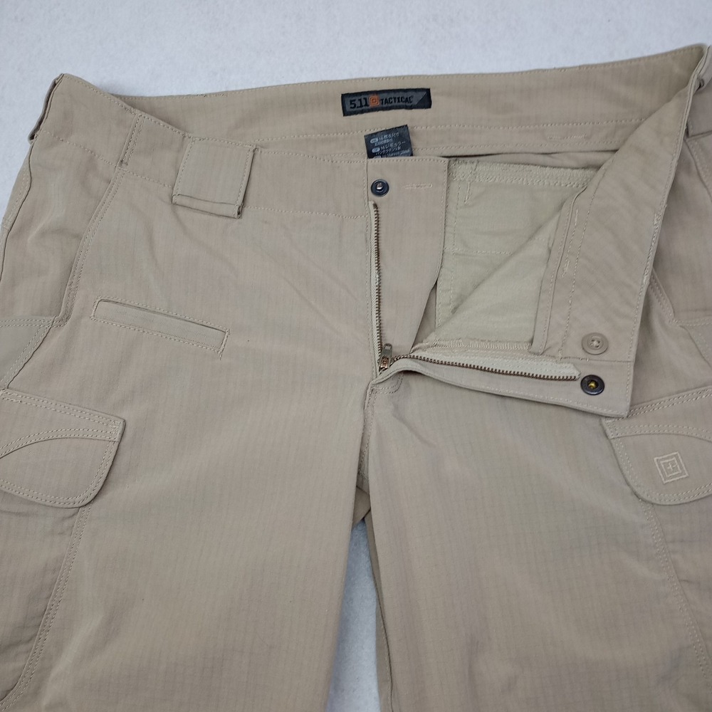 5.11 Tactical Cargo Pants Khaki Tan Ripstop Utility Mens 16 Regular‎ flaws - Picture 6 of 15